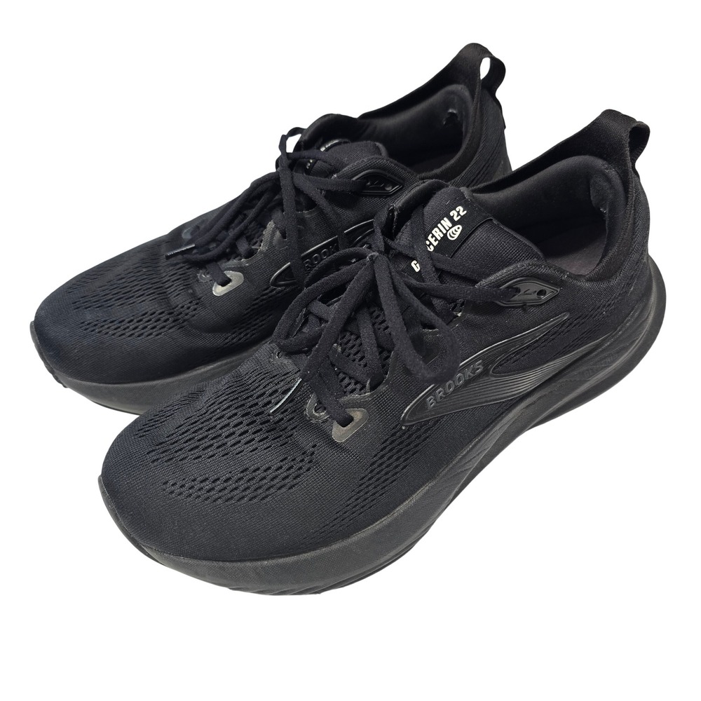 Brooks Glycerin 22 Mens Triple Black Running Shoes Size 10 Gym Workout Outdoor